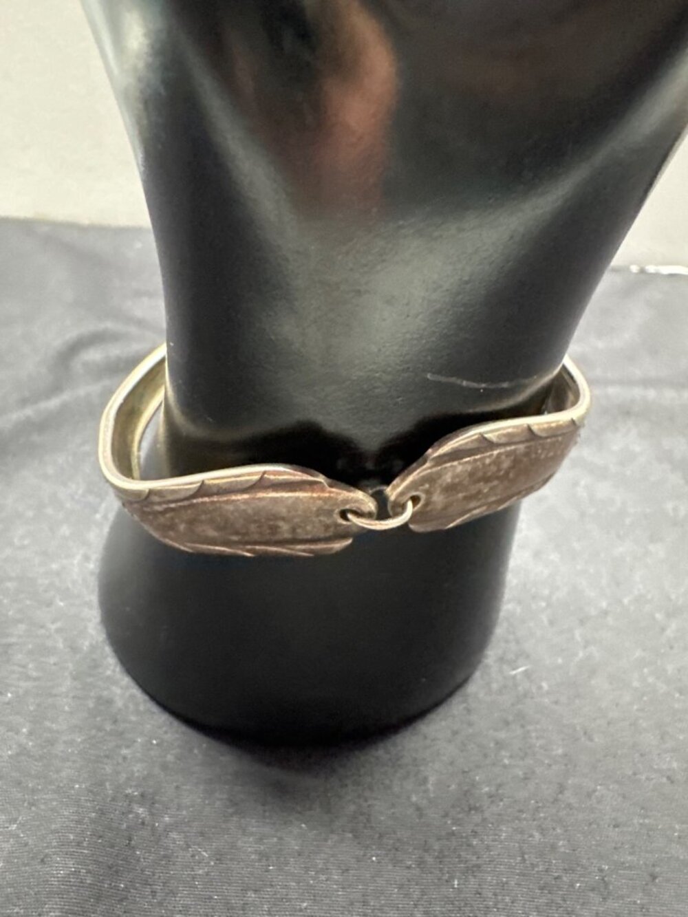 Vintage Silver-Plated Floral Spoon Bracelet 7" Handmade Jewelry